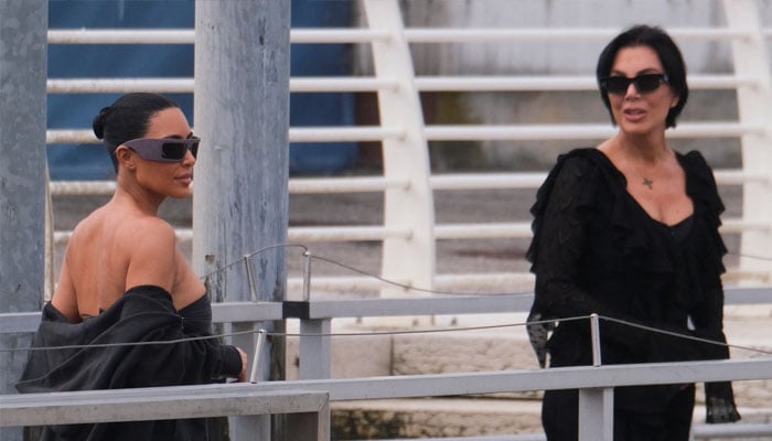 Kim Kardashian and Kris Jenner walk to get in a boat as they depart from Marco Polo Airport ahead of the anticipated wedding of Amazon founder Jeff Bezos and Lauren Sanchez in Venice, Italy, June 26, 2025. — Reuters