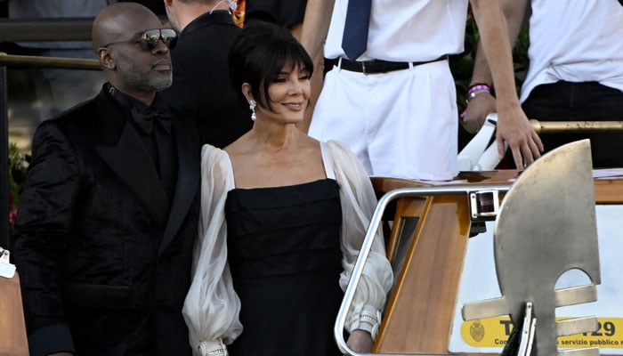 US manager Corey Gamble and US television personality Kris Jenner leave the Gritti Palace Hotel on the wedding day of Amazon founder Jeff Bezos with Lauren Sanchez, in Venice on June 27, 2025. — AFP