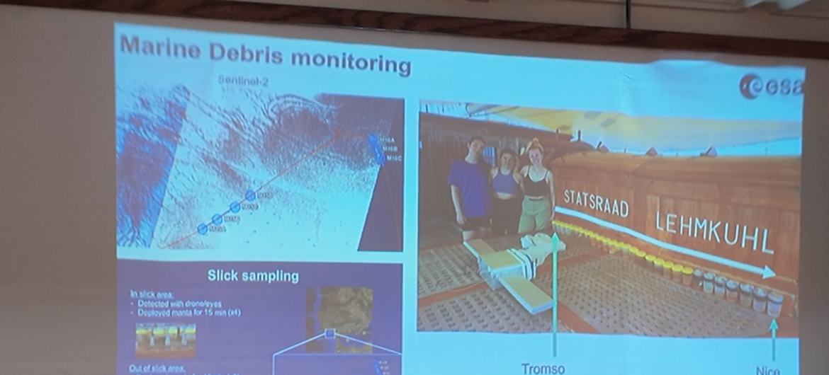 The marine debris monitoring project is conducted by Lena Schaffeld with other two students. 