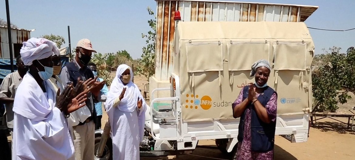 UNFPA Executive Director, Natalia Kanem (right), visits Sudan in March 2021.