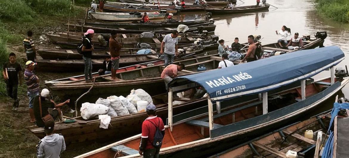 Indigenous communities in the Amazonía region in southern Colombia. (file)