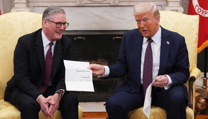 British Prime Minister Keir Starmer (L) came to Washington with an invitation for US President Donald Trump from King Charles III to make an official visit to the United Kingdom. — AFP