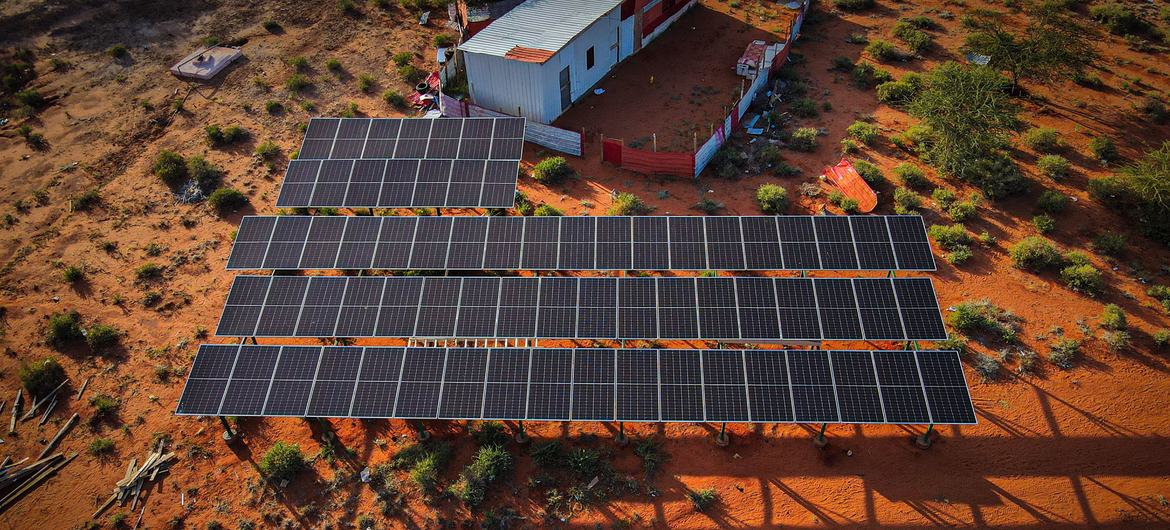 Solar panels provide consistent power to the university in Abudwaq, Galmadug.