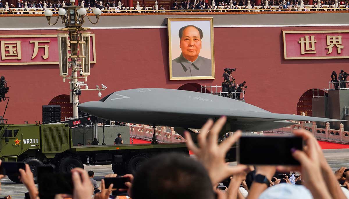 Unmanned operations group display drones during a military parade to mark the 80th anniversary of the end of World War II, in Beijing, China, September 3, 2025. — Reuters