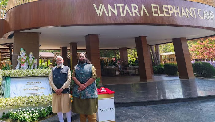 Indias Prime Minister Narendra Modi, and Anant Ambani, son of Indian billionaire Muke. — Reuters