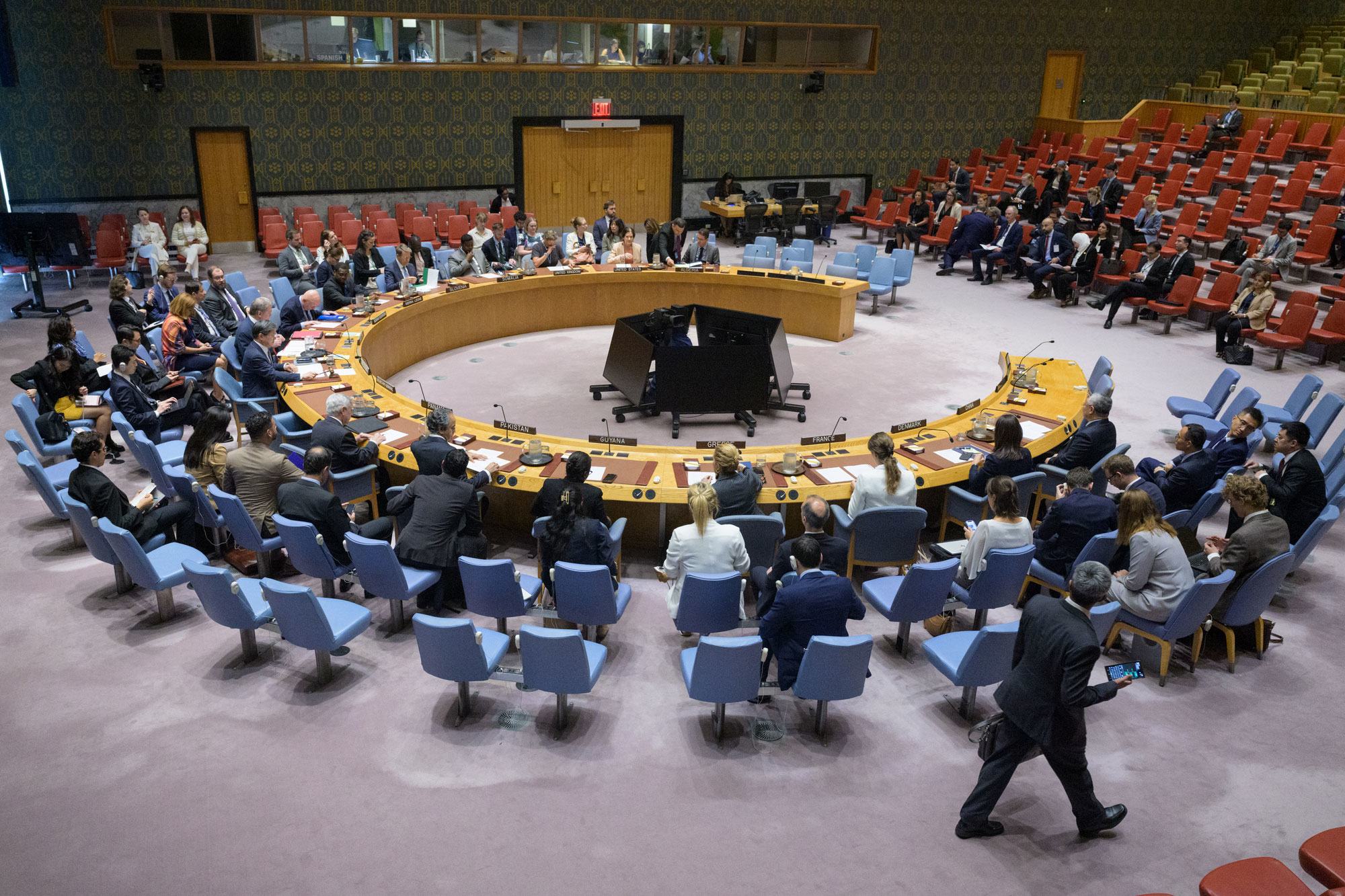 The UN Security Council meets to discuss the situation in Syria.