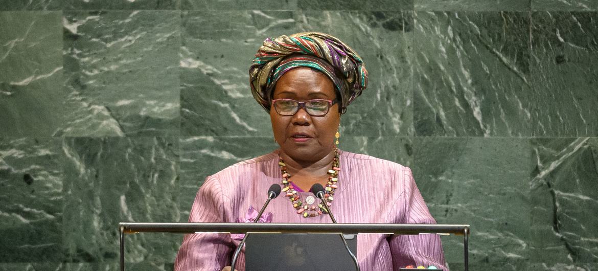 Vice President Josephine Joseph Lagu of South Sudan addresses the general debate of the General Assembly’s 80th session.