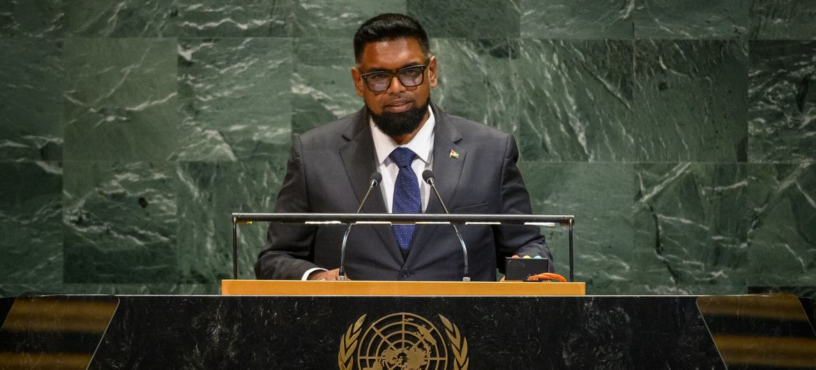 President Mohamed Irfaan Ali of Guyana addresses the general debate of the General Assembly’s eightieth session.