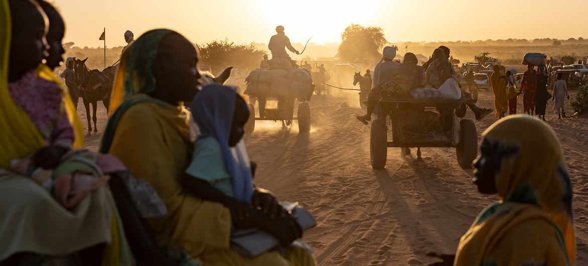 Sudanese refugees arrive at the border town of Adre, Chad. (file)
