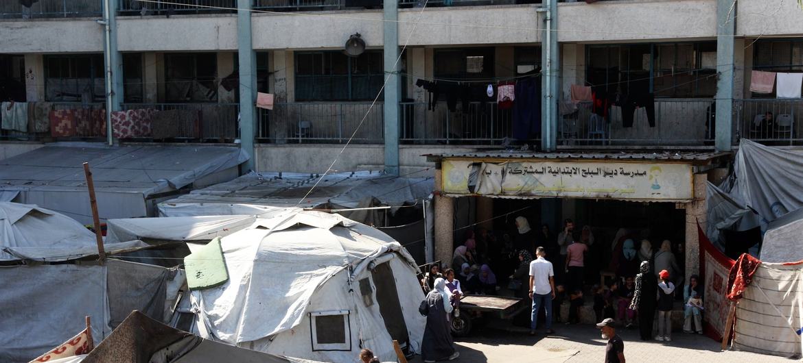 Deir al-Balah Co-educational Primary School, run by UNRWA.