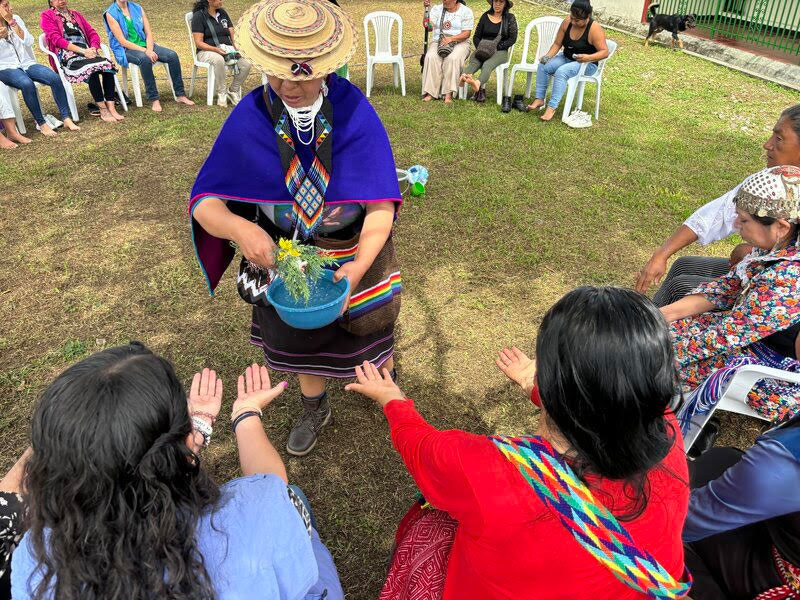 Ceremonial ritual of the Mapuche Indigenous People in Chile.