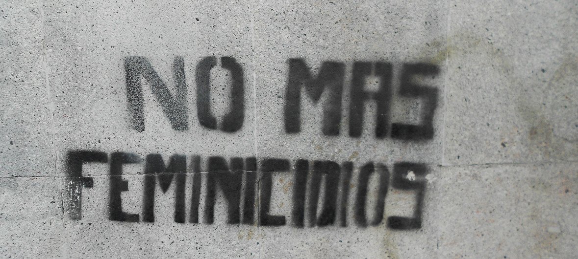 “No more femicides,” reads this graffiti, scrawled on a wall in Mexico City, where public outcry has been mounting against gender-motivated killings.