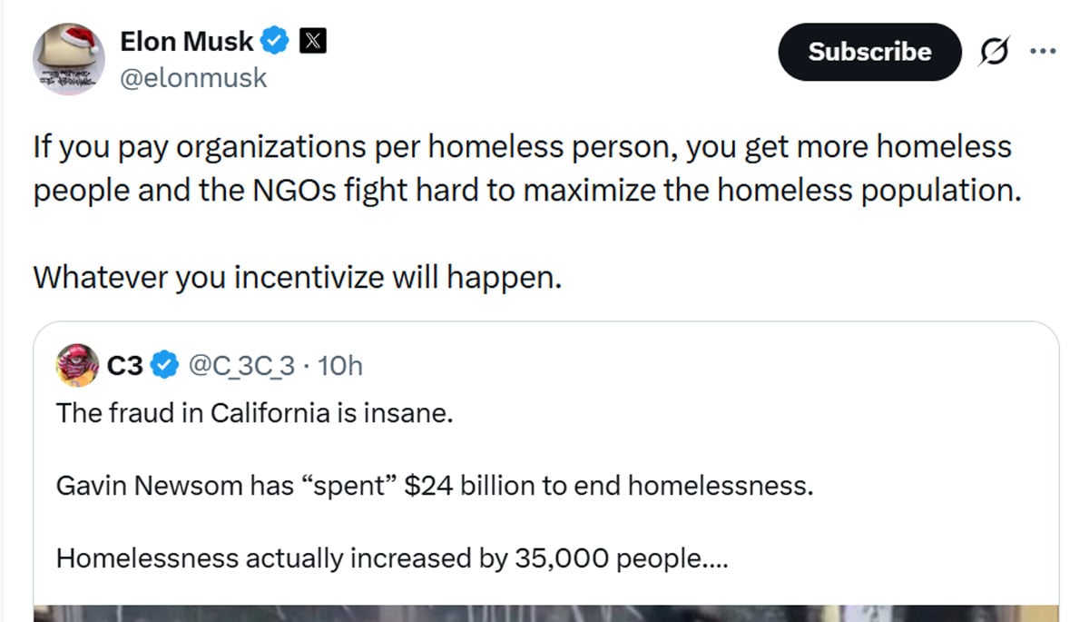 Elon Musk makes rare remarks about homelessness after Prince William, Georges visit